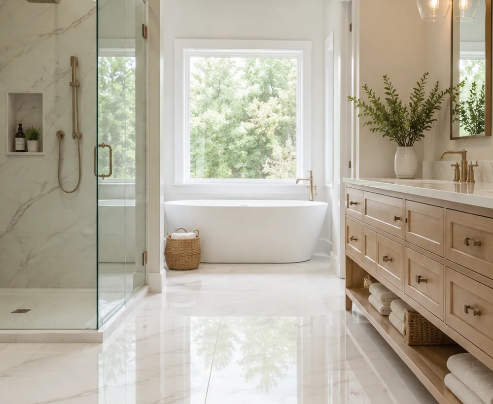 Modern bathroom renovation